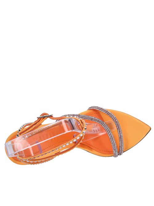 Fabric sandals with rhinestones 3JUIN | GIGLIO-SS23 095 SYRIA SATINMELON
